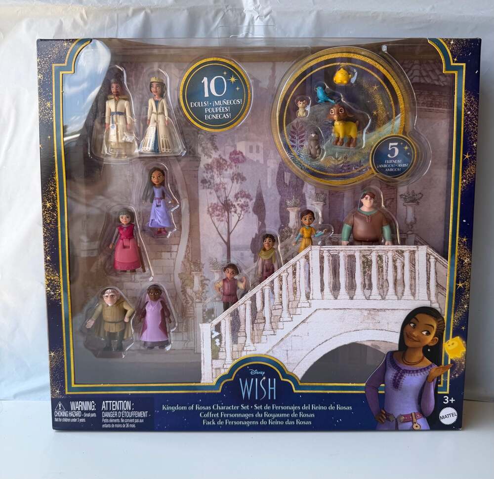 Disney Wish Kingdom of Rosas Character Set 15-Piece Figure Collection